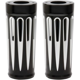 ARLEN NESS FORK BOOT COVERS - +2" - BLACK ANODIZED - DEEP CUT - FL # 20-029