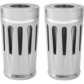 ARLEN NESS FORK BOOT COVERS - CHROME - DEEP CUT - FL # 20-032