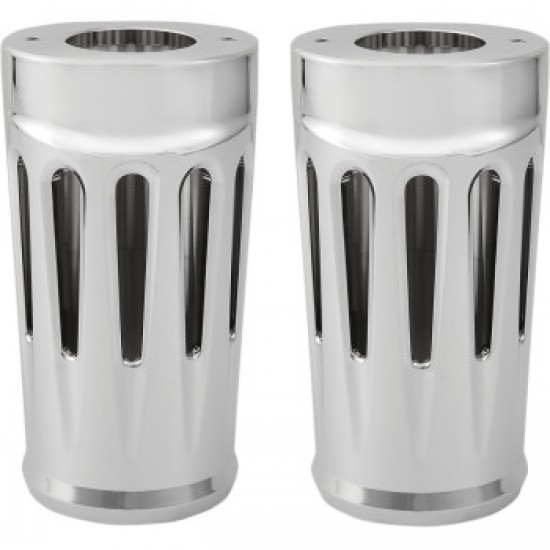 ARLEN NESS FORK BOOT COVERS - CHROME - DEEP CUT - FL # 20-032 ARLEN NESS FORK BOOT COVERS - CHROME - DEEP CUT - FL # 20-032