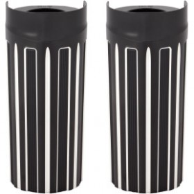 ARLEN NESS FORK BOOT COVERS - 2 - BLACK ANODIZED - 10-GAUGE - FLHT # 20-057