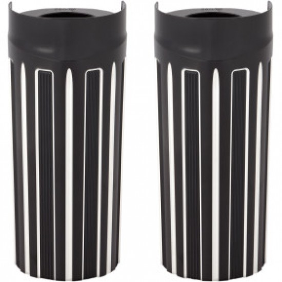 ARLEN NESS FORK BOOT COVERS - 2 - BLACK ANODIZED - 10-GAUGE - FLHT # 20-057 ARLEN NESS FORK BOOT COVERS - 2 - BLACK ANODIZED - 10-GAUGE - FLHT # 20-057