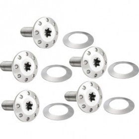 ARLEN NESS BOLT KIT - HOLESHOT/FRONT/FLOATING/BRAKE ROTOR - SPOKE MOUNT - POLISHED - 5 PACK # 300-905