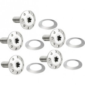 ARLEN NESS BOLT KIT - HOLESHOT/FRONT/FLOATING/BRAKE ROTOR - SPOKE MOUNT - POLISHED - 5 PACK # 300-906