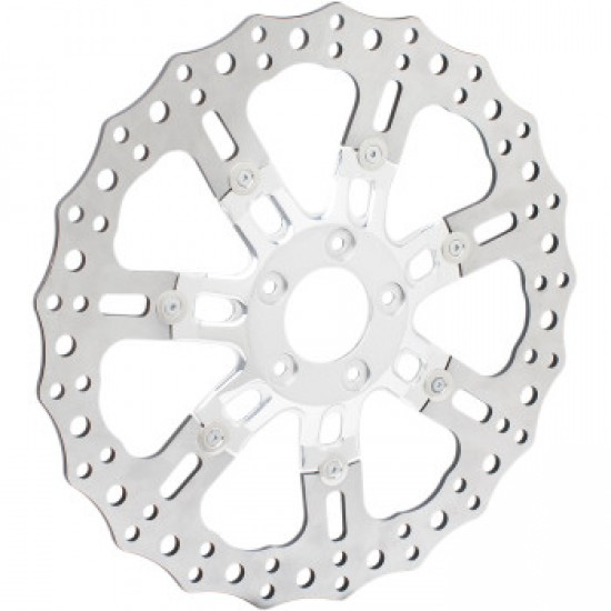 ARLEN NESS FRONT ROTOR - 7 VALVE - 14" - CHROME # 33-10302-203 ARLEN NESS FRONT ROTOR - 7 VALVE - 14" - CHROME # 33-10302-203