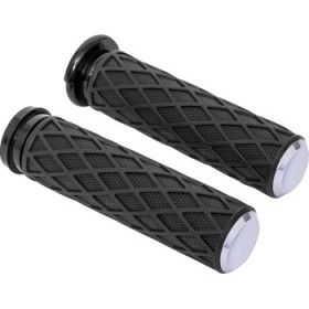 ARLEN NESS GRIPS - DIAMOND - CABLE - CHROME # 500-005