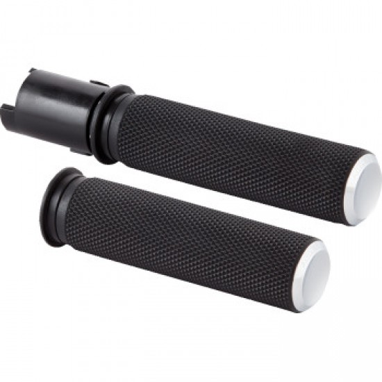 ARLEN NESS GRIPS - KNURLED - TBW - CHROME # 500-051 ARLEN NESS GRIPS - KNURLED - TBW - CHROME # 500-051