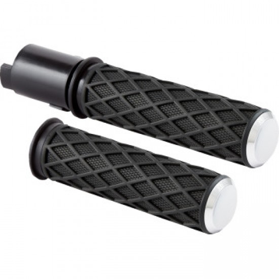 ARLEN NESS GRIPS - DIAMOND - TBW - CHROME # 500-059 ARLEN NESS GRIPS - DIAMOND - TBW - CHROME # 500-059