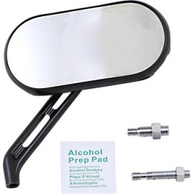 ARLEN NESS MIRROR - SIDEKICK - SIDE VIEW - OVAL - BLACK - RIGHT # 510-002