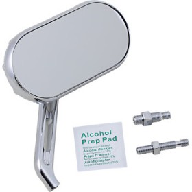 ARLEN NESS MIRROR - SIDEKICK - SIDE VIEW - OVAL - CHROME - RIGHT # 510-003