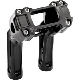 ARLEN NESS RISERS - METHOD - SOFTAIL GAUGE CUT-OUT - 7" - BLACK # 520-055