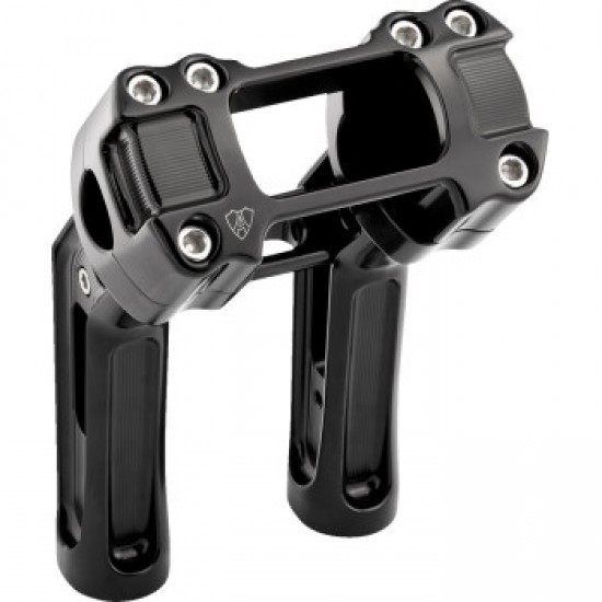 ARLEN NESS RISERS - METHOD - SOFTAIL GAUGE CUT-OUT - 7" - BLACK # 520-055 ARLEN NESS RISERS - METHOD - SOFTAIL GAUGE CUT-OUT - 7" - BLACK # 520-055
