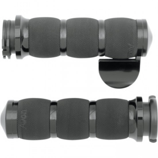 AVON GRIPS 3-Ring Air Cushioned Grips - Throttle Boss - Anodized # AIR-90-ANO-BOSS