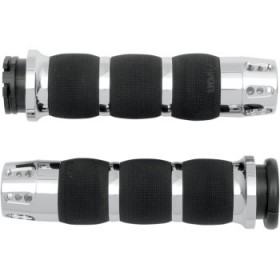AVON GRIPS - GATLIN - AIR CUSHIONED - CHROME # AIR-90-GAT