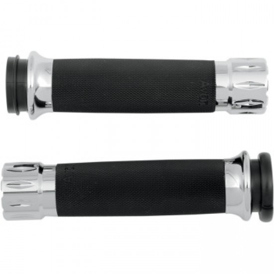 AVON GRIPS - RIVAL CUSTOM - TBW - CHROME # CC-85-CH-FL-RIV