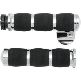 AVON GRIPS 3-RING AIR CUSHIONED GRIPS - THROTTLE BOSS - CHROME # MT-AIR-90-CH-B