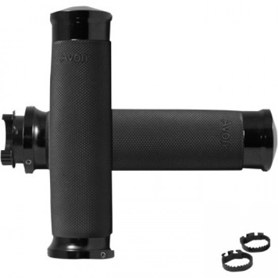 AVON CUSTOM CONTOUR GRIPS - TOURING - BLACK # MT-CC-86-ANO AVON CUSTOM CONTOUR GRIPS - TOURING - BLACK # MT-CC-86-ANO