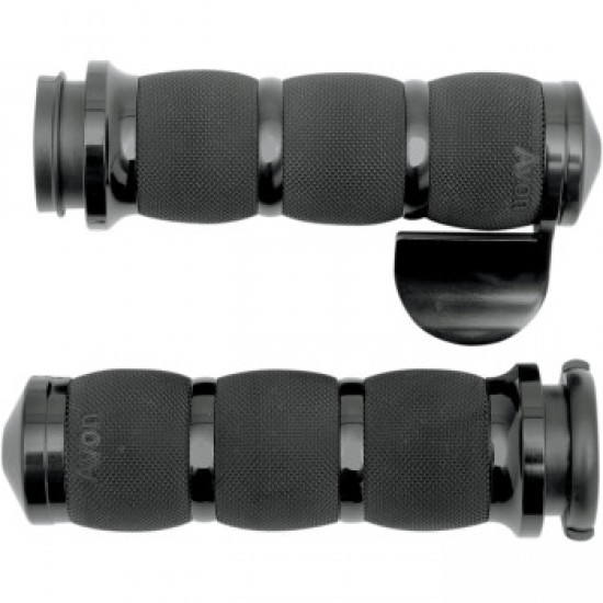 AVON GRIPS 3-RING AIR CUSHIONED GRIPS - TBW - THROTTLE BOSS - ANODIZED # AIR-90-AN-B-FL