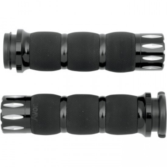 AVON GRIPS - RIVAL - AIR CUSHIONED - TBW - BLACK # AIR-90-AN-FL-RI AVON GRIPS - RIVAL - AIR CUSHIONED - TBW - BLACK # AIR-90-AN-FL-RI
