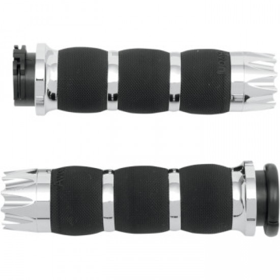 AVON GRIPS - EXCALIBUR - AIR CUSHIONED - CHROME # AIR-90-EX AVON GRIPS - EXCALIBUR - AIR CUSHIONED - CHROME # AIR-90-EX