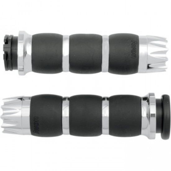 AVON GRIPS - EXCALIBUR - VELVET - CHROME # AIR-93-EX AVON GRIPS - EXCALIBUR - VELVET - CHROME # AIR-93-EX