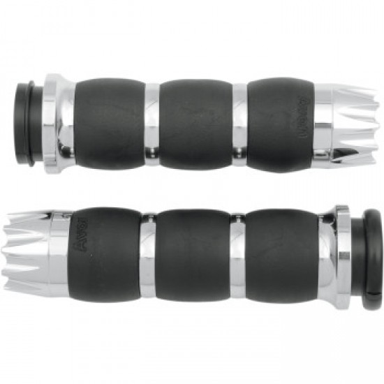 AVON GRIPS - EXCALIBUR - VELVET - TBW - CHROME # AIR-93-FLY-EX AVON GRIPS - EXCALIBUR - VELVET - TBW - CHROME # AIR-93-FLY-EX