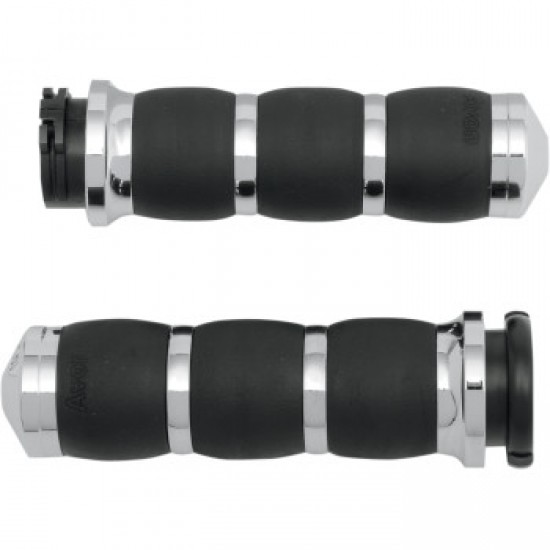 AVON 3-RING VELVET AIR GRIPS - CHROME # AIR-93