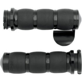 AVON GRIPS 3-RING VELVET AIR GRIPS - THROTTLE BOSS - BLACK # AIR-96-BOSS
