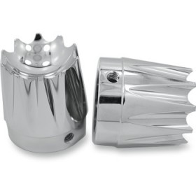 AVON GRIPS FRONT AXLE NUT COVER - CHROME - EXCALIBUR - 1 # AXL-EX-CH