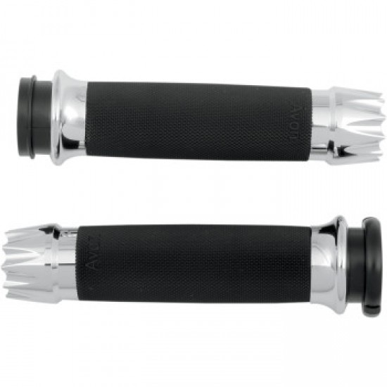 AVON GRIPS - EXCALIBUR - CUSTOM - CHROME # CC-85-CH-EX AVON GRIPS - EXCALIBUR - CUSTOM - CHROME # CC-85-CH-EX