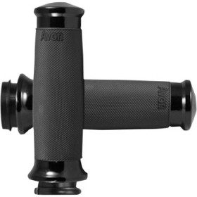 AVON CUSTOM CONTOUR GRIPS - TBW - BLACK # CC-86-ANO-FLY