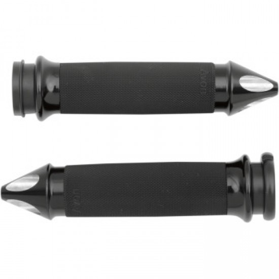 AVON GRIPS - CUSTOM - SPIKE END - TBW - BLACK # CC-86-ANO-SP-FL AVON GRIPS - CUSTOM - SPIKE END - TBW - BLACK # CC-86-ANO-SP-FL