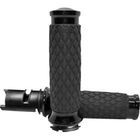 AVON DIAMOND CONTOUR GRIPS - BLACK - TBW # DIA-65-ANO-F24