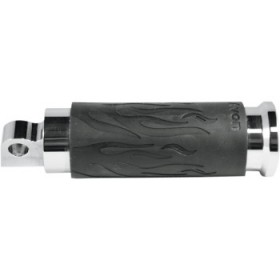 AVON GRIPS FOOTPEGS - FLAME - CHROME # FP-FLA-80