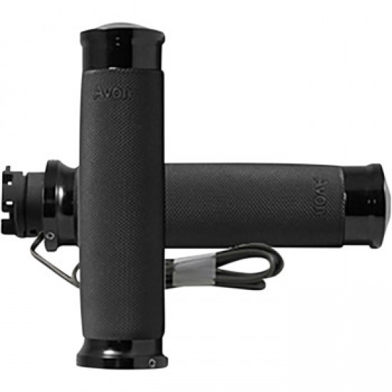 AVON GRIPS - HEATED - CUSTOM CONTOUR - INDIAN - BLACK # IN-S-CC-86-A-H AVON GRIPS - HEATED - CUSTOM CONTOUR - INDIAN - BLACK # IN-S-CC-86-A-H