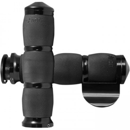 AVON GRIPS 3-RING AIR CUSHIONED GRIPS - INDIAN - THROTTLE BOSS - ANODIZED # IN-TO-AIR-90A-B