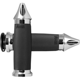 AVON CUSTOM CONTOUR GRIPS - SPIKE - INDIAN - CHROME # IN-TO-CC-85-CSP
