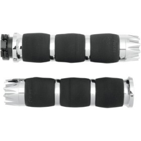AVON GRIPS - EXCALIBUR - AIR CUSHIONED - CHROME # MT-AIR-90-CH-EX