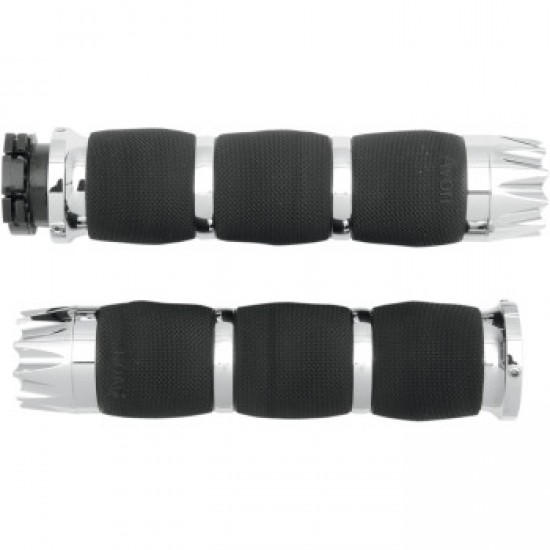 AVON GRIPS - EXCALIBUR - AIR CUSHIONED - CHROME # MT-AIR-90-CH-EX AVON GRIPS - EXCALIBUR - AIR CUSHIONED - CHROME # MT-AIR-90-CH-EX