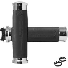 AVON CUSTOM CONTOUR GRIPS - METRIC - CHROME # MT-CC-85-CH