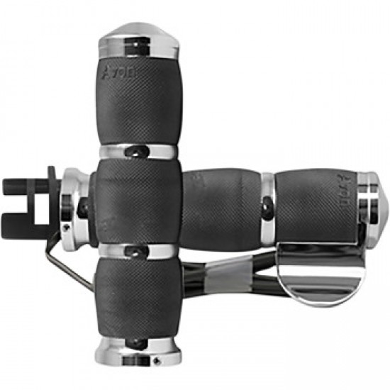 AVON GRIPS - HEATED - AIR CUSHION - THROTTLE BOSS - INDIAN - CHROME # MT-IN-AIR-90CBH AVON GRIPS - HEATED - AIR CUSHION - THROTTLE BOSS - INDIAN - CHROME # MT-IN-AIR-90CBH