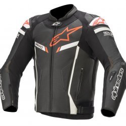 Alpinestars Gp Pro V2 Tech-air Compatible Black White Red Fluo Leather Jacket