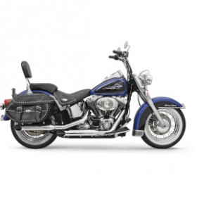 BASSANI 3 MUFFLERS-CHROME-SLASH-CUT-SOFTAIL 07-17 # 12117B