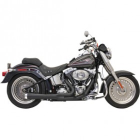 BASSANI 2:1 EXHAUST-BLACK-SHORT-SOFTAIL # 12122J