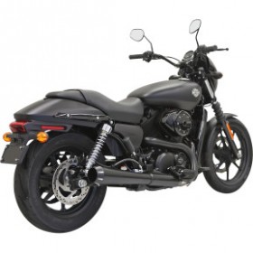 BASSANI 4 BLACK MUFFLER-MEGAPHONE-XG50/750 # 1527RB