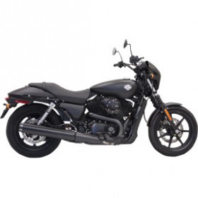 BASSANI 4 BLACK MUFFLER-STRAIGHT/LONG-XG500/750 # 1587LRB