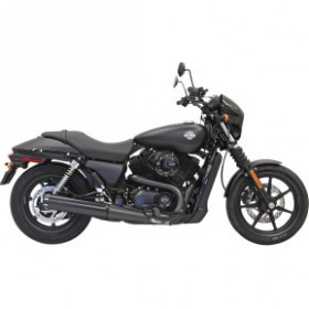 BASSANI 4 BLACK MUFFLER-STRAIGHT-XG500/750 # 1587RB