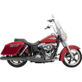 BASSANI 2:1 EXHAUST-BLACK-FLD # 1D28RB