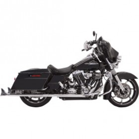 BASSANI FISHTAIL MUFFLERS-CHROME-W/OUT BAFFLE-33-95-16 TOURING # 1F17E33