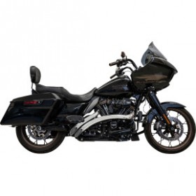 BASSANI SWEEPER RADIAL EXHAUST SYSTEM WITH HEAT SHIELDS-CHROME # 1F21F
