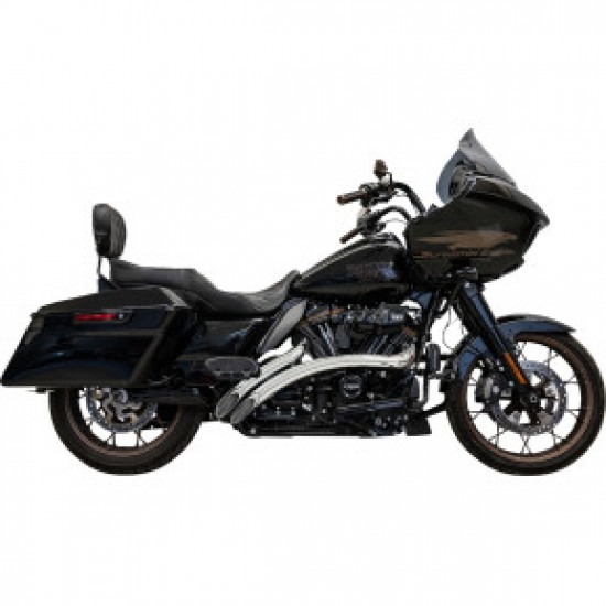 BASSANI SWEEPER RADIAL EXHAUST SYSTEM WITH HEAT SHIELDS-CHROME # 1F21F BASSANI SWEEPER RADIAL EXHAUST SYSTEM WITH HEAT SHIELDS-CHROME # 1F21F